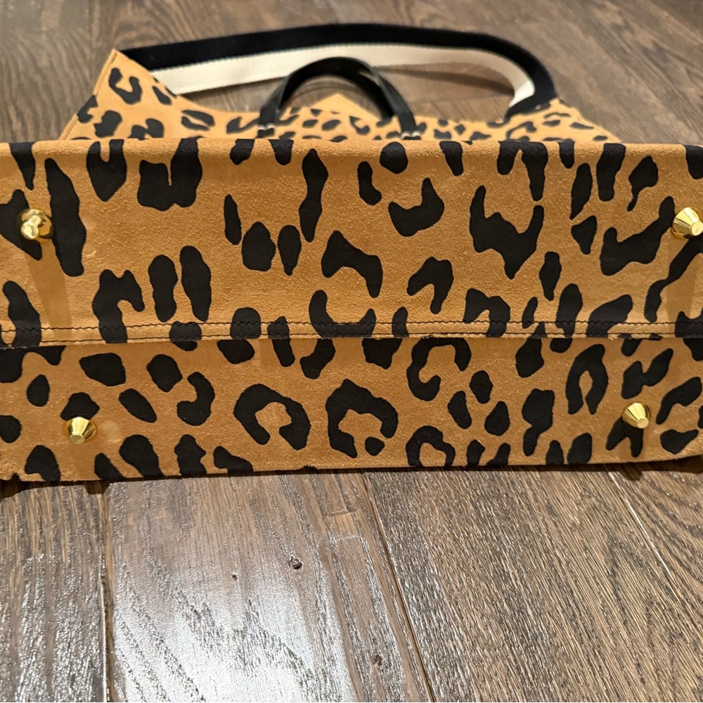 Clare V Women’s Leopard Print Suede Tote Bag - Picture 3 of 11